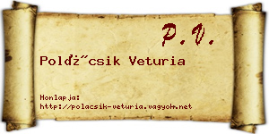 Polácsik Veturia névjegykártya